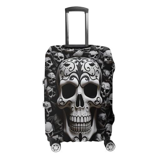 Carry on Luggage Cover Skulls Suitcase Covers for Luggages Tsa Approved Travel Luggage Sleeve Protector Elastic Suitcase Protector Anti-Scratch Washable Fits 19-30 Inch Case -XL4
