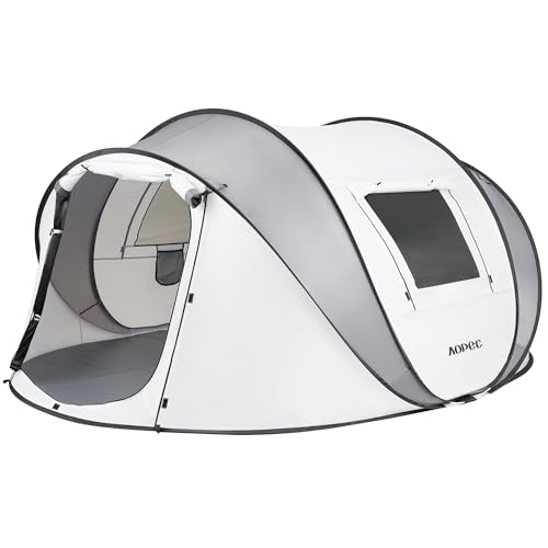 AOPEC Pop Up Camping Tent, 2/4/6 Person Instant Tent Waterproof PU4500mm, Spacious Ventilated Camping Tent with Front Porch, Quick Setup Lightweight Portable for Outdoor Camping Hiking Beach