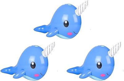 Narwhal Inflates | Set of 3 - Inflatable - 24 inch | Pool Toys and Party Decorations