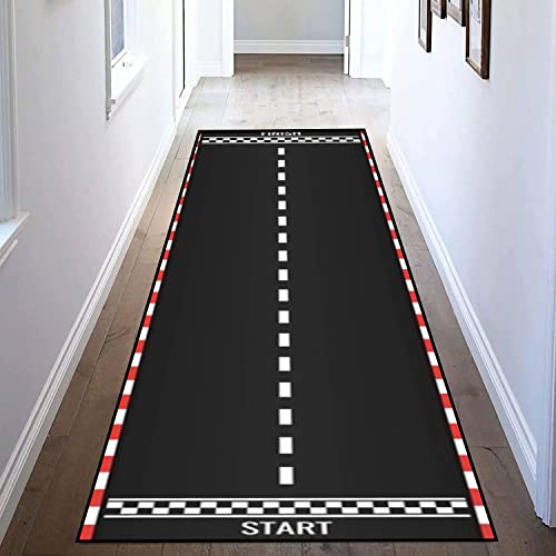 Tapete corredor de área 60 x 180 cm con diseño de pista miniatura 4