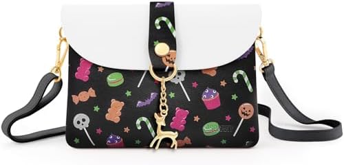 Small Crossbody Purse, PU Leather Small Purse for Girls With Pendant With Strap/Gold Chain Strap
