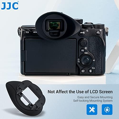 JJC Eyecup Eye Cup Eyepiece Viewfinder for Sony Alpha A1 A7SIII A7IV ILCE-1 ILCE-7SM3 ILCE-7M4 Digital Camera Replaces Sony FDA-EP19 Eyecup,Update with 360° Rotating Design