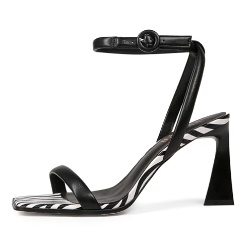 Women's Kitten Heels Square Open Toe Heels Ankle Strap Heeled Sandals for Women Wedding Bride Dress Shoes2