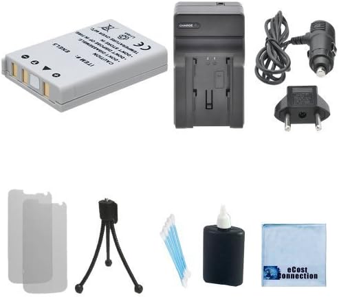 EN-EL5 High-Capacity Battery + Car/Home Charger for Coolpix P5000, P5100, P6000, P80, P90, P100, P500, P510, P520, S10 & More… Camera + Complete Starter Kit