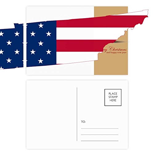 Cartes postales Tennessee de remerciement motif drapeau des États-Unis lot de 20
