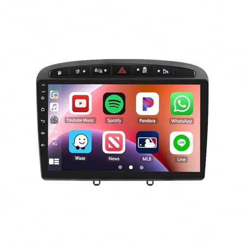 Radio coche 2 DIN Android Auto para Peugeot 308SW con navegación y espejo Mirror Link