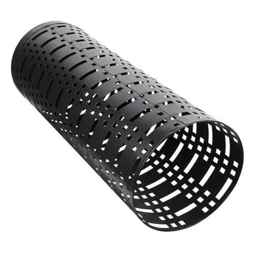 Grosse capacité de rangement pour parapluies : seau en fer noir avec soudure solide pour entrée