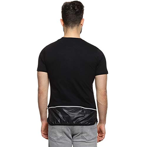 Image of CAHOOT Men's Blue and Mint Ombre Henley Neck Short Sleeve Regular Fit T Shirt for Regular Wear
