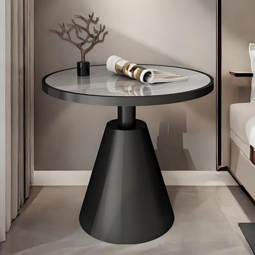 Table d'Appoint avec Plateau en Marbre et Base en Métal de Salon - 3