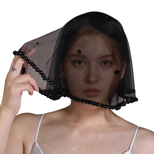 Mantilla voile perles bijoux femme accessoire mariage blanc