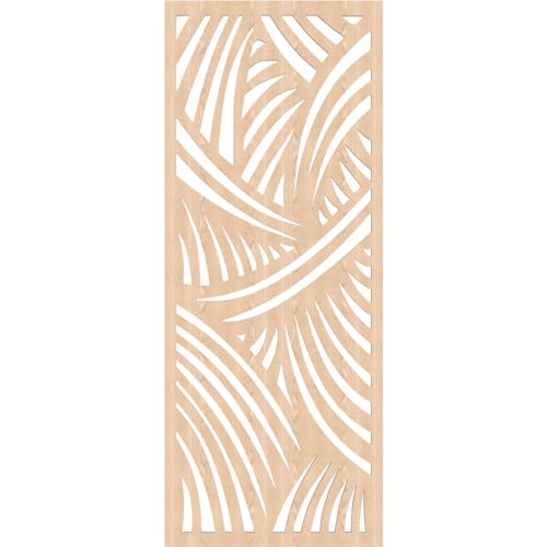 Image of 25 3 /8 inchW x 64 3 /8 inchH x 3 /8 inchT Chester Decorative Fretwork Wood Wall Panels, Red Oak