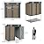 GRAVFORCE 6' x 4' Outdoor Metal Storage Shed, Outdoor Shed, Galvanized Steel Garden Shed with Double Lockable Door, Tool Storage Shed for Patio, Backyard, Lawn