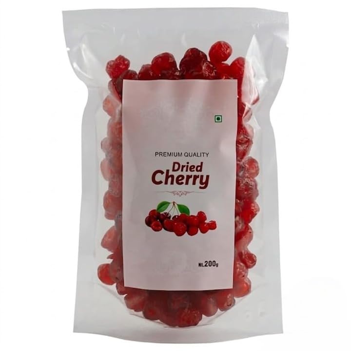 Dried Cherries| Vegan, Non-GMO & No Preservatives | Healthy & Tasty Ideal For Snacking 200Gms