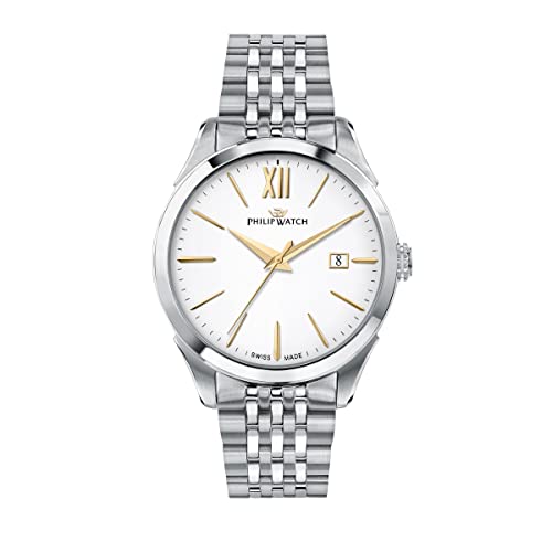 Philip Watch Roma Orologio Uomo Tempo E Data In Acciaio - R8253217001