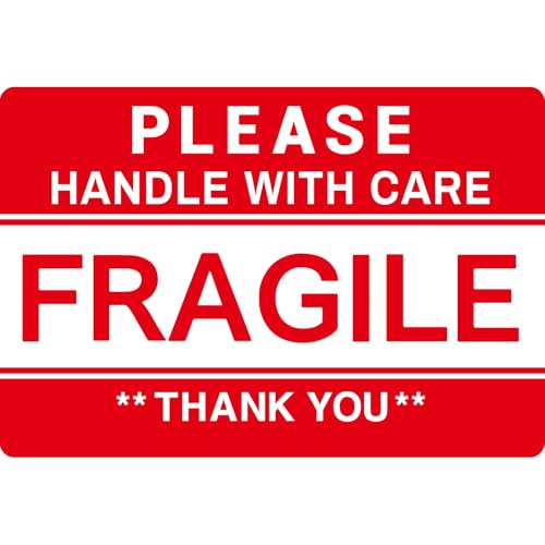Mukawa FFG.2X3X500.1.FBA 3'' X 2'' Fragile Stickers For Shipping And Moving, 500 Pcs (1 Roll) Handle With Care Fragile Labels Glass Permanent Adhesive Warning Stickers thumb #7