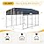 EROMMY 14x20 FT RV Metal Carport,14'x 20'x 10.8'Heavy Duty Carport Canopy with Galvanized Metal Roof and Frame for RV,2 Car,Boat and Tractors
