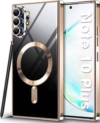 Coque magnétique Samsung Note 10 Plus charge sans fil silicone souple