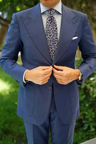 Image of OTAA Floral Necktie Casual Ties for Men - Perfect Neck Tie for Groomsmen Wedding Ties or Formal Occasions