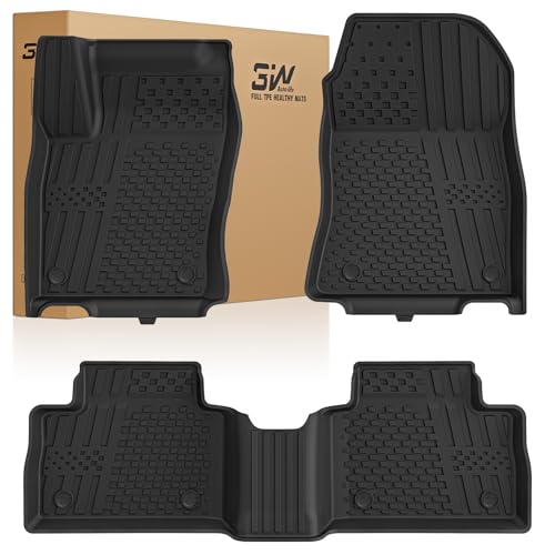 3W Floor Mats Fit for Nissan Kicks 2025 2026 (Not Fit Play Version) Accessories TPE All Weather Floor Liner 1st and 2nd Row Car Mats Tunk Mats Full (NOT for Play Version)