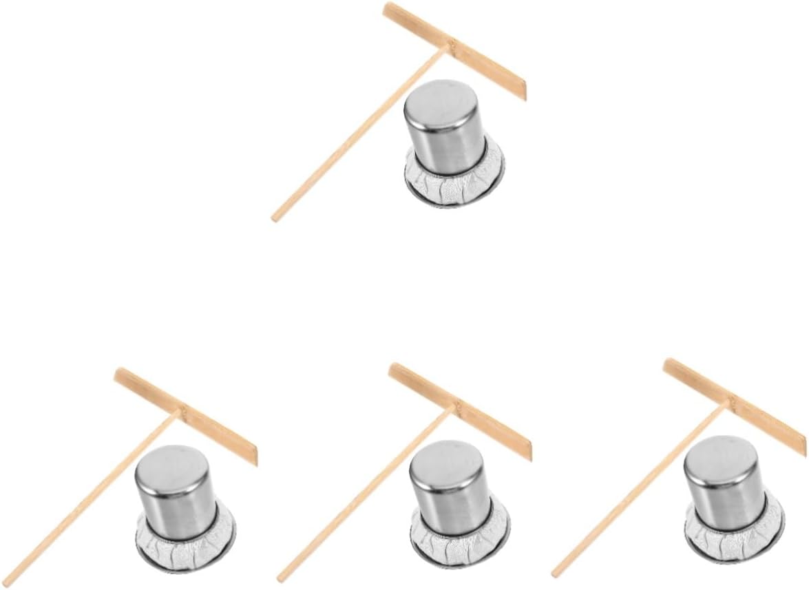 POPETPOP 4sets Stainless Steel Oil Brush Applicator for Pancakes Crepes and Cooking Kitchen Tool for Even Oil Distribution and Preparation