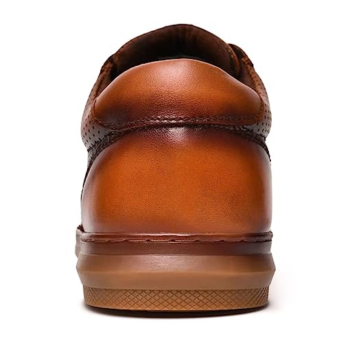 Image of Arkbird Casual Sneakers, Breathable Lace-Up Leather Walking Shoes Comfortable Fashion Sneakers for Men Daily Work