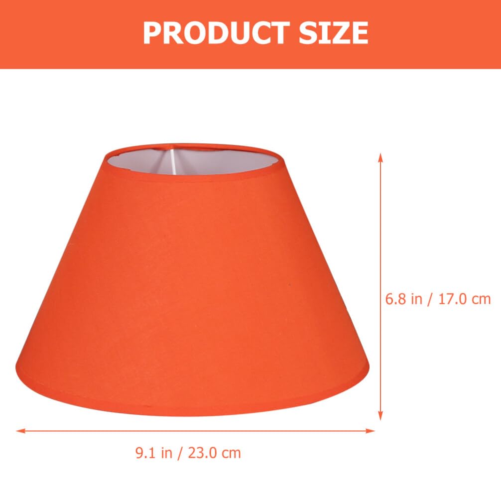 Moderner E27-Lampenschirm Aus Stoff In Barre-Schornsteinform Lampenschirm Aus Leinen Übergangs-Imperial-Lichtschirm Ersatz Für Tisch-Schreibtischlampe Orange
