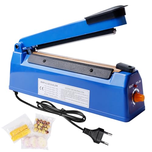 Sellador Térmico,200 M 3MM Máquina Selladora Térmica,Manual Bolsa De Sellado Máquina,Impulse Heat Sellador Para Bolsas Mylar De PP Y PE,Bolsas De Película Plástica Termoplástica