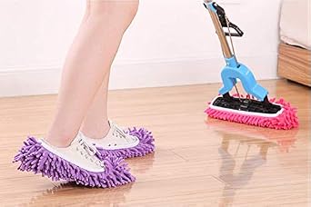 Tamicy Mop Slippers Shoes 5 Pairs (10 Pieces) - Microfiber Cleaning House | Mop Slippers Floor Cleaning Tools Shoe Cover Soft Washable Reusable Microfiber Foot Socks Floor Cleaning Tools Shoe Cover