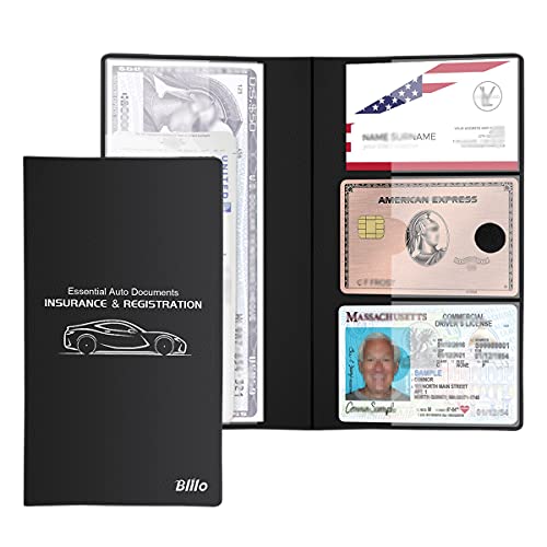Leather Car Registration and Insurance Documents Holder, Vehicle Glove Box Wallet Organizer for Cards, Essential Document, Driver's License and More, Car Document Organizer for Men Women Leather Car Registration and Insurance Documents Holder, Vehicle Glove Box Wallet Organizer for Cards, Essential Document, Driver's License and More, Car Document Organizer for Men Women