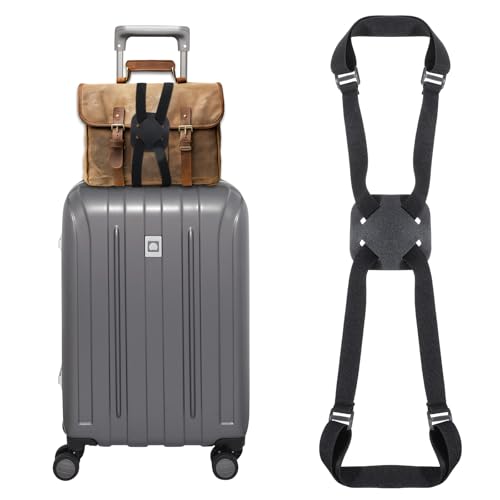Image of Adjustable Size Elastic Travel Essentials Accessories Luggage Bungee for Suitcases Luggage Straps for Add a Bag Easy to Travel Suitcase Elastic Strap Belt - Black