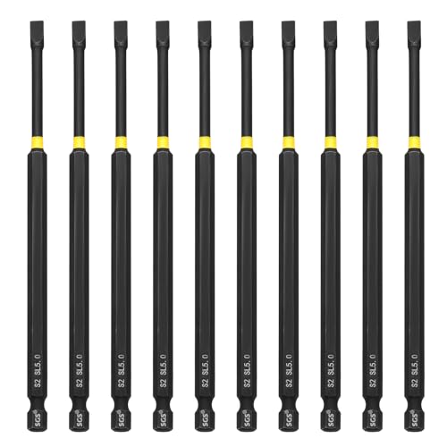 Puntas de destornillador plano de 150mm para tornillos profundos SL5 2