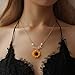856store New Fashion Women Jewelry Decor Elegant Fake Pearl Sunflower Pendant Chain Necklace - Golden
