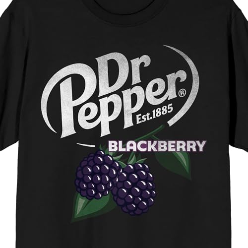 Dr. Pepper BlackBerry Logo Adult Black Crew Neck Short Sleeve T-Shirt2