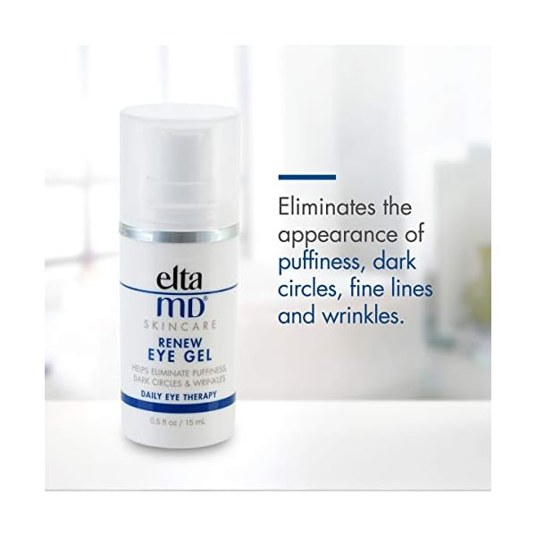 EltaMD Renew Eye Gel, Eye Serum for Dark Circles and Puffiness, Under Eye Serum, Minimizes Fine Lines and Wrinkles