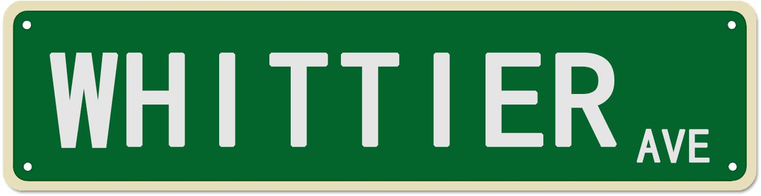 Whittier Ave Retro Tin Signs Plaque Aluminum Metal Sign Quotes Home Bedroom Kitchen Restaurants Wall Gift Decor 4x16 Inch