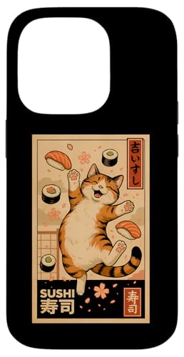 Sushi Cat Kawaii Japanese �X�}�z�P�[�X iPhone 14 Pro �p