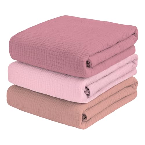 Bebe au Lait Pink Camo Organic Muslin Swaddle & Sheet