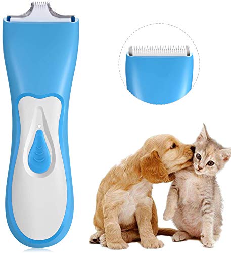 ShinePick Tondeuse de toilettage, Tondeuse Chien sans Fil Rechargable, Faible Bruit électrique Cat Toilettage Tailler Fourrure Autour Croupe, Paw, Oreilles, Les Yeux, Le Visage