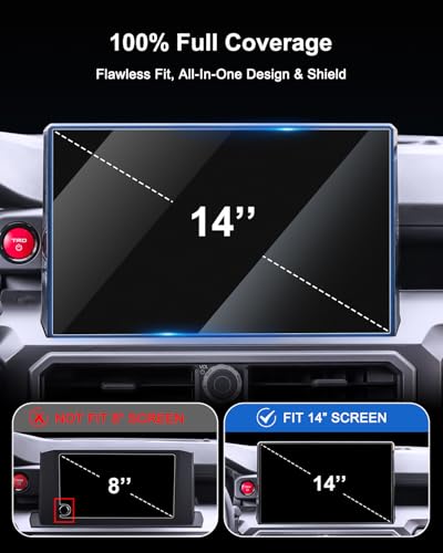 Image of SHAOHAO for 2026 Toyota 4Runner Anti-Glare Screen Protector for 2025 2026 Toyota 4Runner Accessories (TRD, Limited, Platinum, Trailhunter) 14-Inch Matte Glass Anti Fingerprint & Scratch Bubble Free