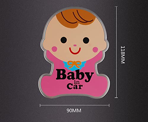 Image of YSY Baby in Car Stickers 3D Stickers Sign Metal Flag Emblem, 3D Car Kids on Board car Sticker 4.64 * 3.54in (Bady in car)