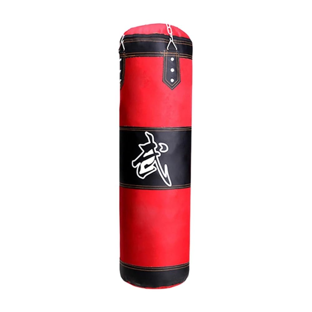 Sacco Boxe Sacco da Boxe con Gancio a Catena in Metallo Bounce Back Sandbag Pressure Relief Attrezzatura Sportiva Sacco da Box(120CM)