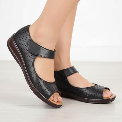 Image of SELBRO Womens Open toe Soft Dr Sandals With Extra Cushioned Padding