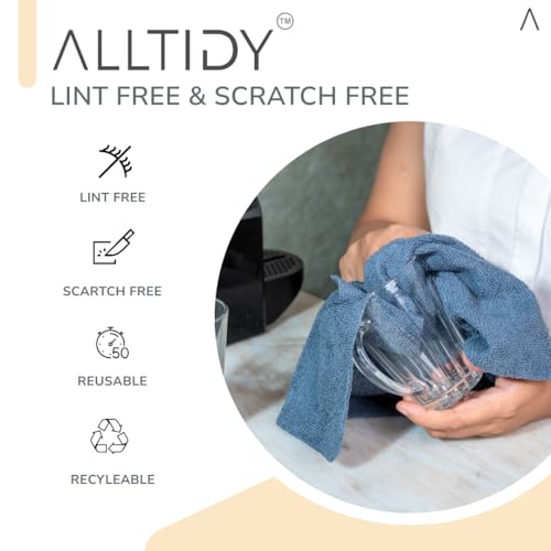 Image of Microfiber Cleaning Cloth Roll | Reusable & Washable Tear-Away Towels - 30x30 cm | Absorbent & Lint-Free for Kitchen, Car, Bike, Home, Hotels, Clinics & Salons (15 Pulls, Beige)