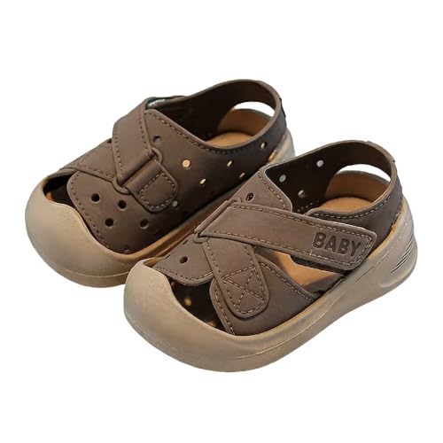 Zonkacen Boy's Anti Skid Fashion Quick Dry Beach Sandals for Summer Outdoor Walking Water Sport Upstream Surfing Fishing Hiking Brown 3 Infant