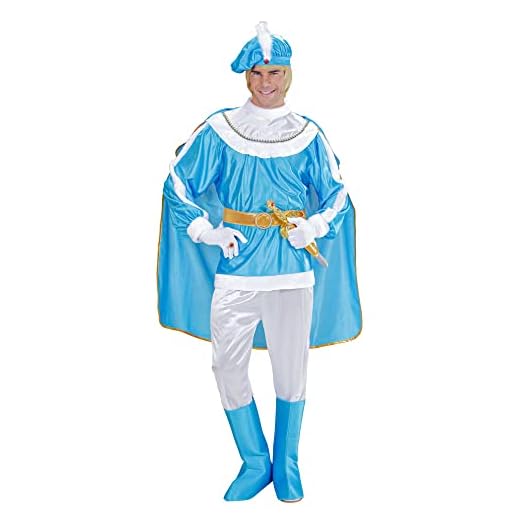 W WIDMANN MILANO Party Fashion - Disfraz de Príncipe Azul, Rey, Edad Media, Disfraces de Carnaval, Carnaval