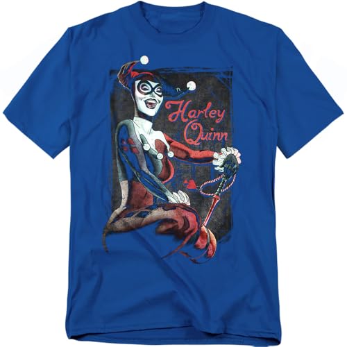 Popfunk Harley Quinn Classic Supervillain T-Shirt (XXX-Large) Royal
