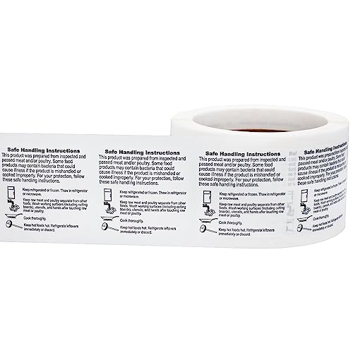 Safe Handling Instruction Labels For Food Rotation Restaurant Deli Grocery Store Labels 2 X 2 Inch 500 Total Stickers #TOP1