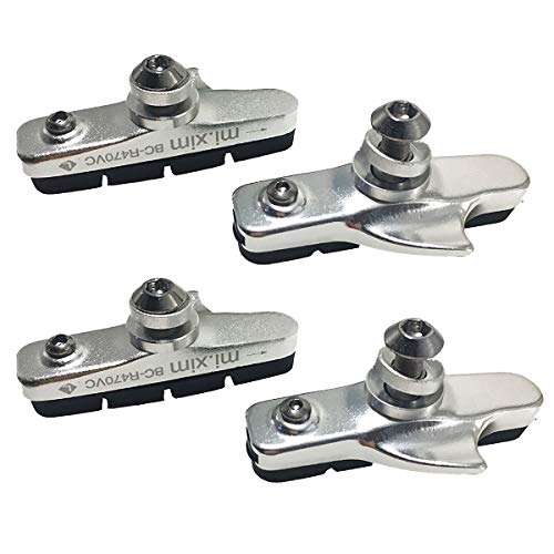 Pioneeryao Sport Road Bike Cycle Bicycle Brake Pads Block 2 Pairs (Silver) #TOP5