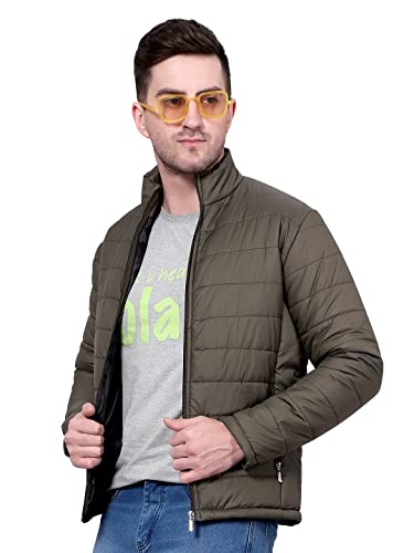 Image of KOTTY Men's Nylon Regular Solid Stylish Designed for Comfort and Warmth Puffer Jacket