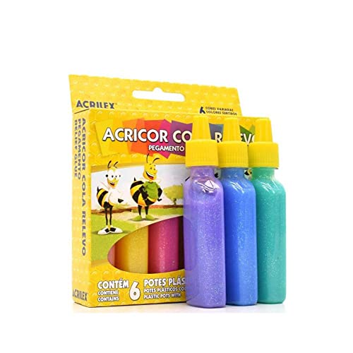 Cola Crystal relevo Jelly 6 cores 20g - Acrilex